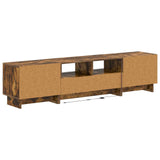5 Piece LED TV Cabinet Smoked Oak Engineered Wood 3416423