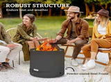 Metal Wood- Pit with Fire Poker - Black T3398P377727