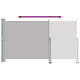 Patio Retractable Side Awning 140 x 300 cm Grey 45192