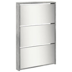 Shoe Cabinet with Mirror 5-Layer Concrete Grey 63x17x169.5 cm 3228281