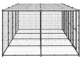 Outdoor Dog Kennel Steel with Roof 9.68 m 3082251