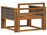 Outdoor Middle Sofa Solid Acacia Wood Natural 3438823