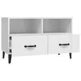TV Cabinet High Gloss White 80x36x50 cm Engineered Wood 812597