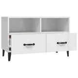 TV Cabinet High Gloss White 80x36x50 cm Engineered Wood 812597