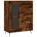 Highboard Smoked Oak 69.5x34x180 cm Engineered Wood 3195936