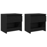 Bedside Cabinet 2 pcs Black Oak 40 x 30 x 39 cm Engineered Wood 862575