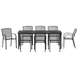 Garden Dining Set 9 pcs Anthracite Powder-Coated Steel 3379288