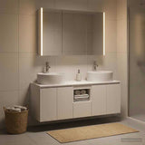 Bathroom Cabinet Set 4 pcs White Engineered Wood 3406463