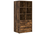 Desk with Drawer with Shelf with Storage 2 pcs Smoked Oak 3337349