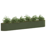 Raised Garden Bed Olive Green 300 x 40x 40 cm Steel 8011729
