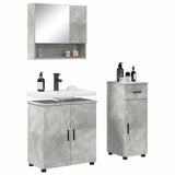 Bathroom Furniture Set with Drawer 3 pcs Concrete Grey 3392956