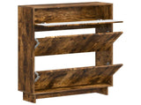 Shoe Cabinet EDE 78 x 24 x 103 cm Engineered Wood Smoked Oak 896000