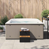 Hot Tub Step Black 50x50x50,5 cm Poly Rattan and Solid Acacia 4103940