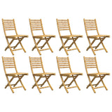 Folding Garden Chairs 8 pcs 43x54x88 cm Bamboo 3278519