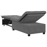 Sofa Bed Dark Grey 194 x 67 x 82 cm Microfiber 42008609
