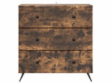 Drawer Cabinet Smoked Oak 66 x 34.5 x 90 cm Engineered Wood 895530