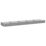 Raised Garden Bed Grey 400 x 80 x 24 cm cold-rolled steel 8006508