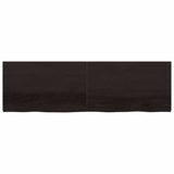 Wall Shelf Dark Brown 200x60x cm Treated Solid Wood Oak 363850