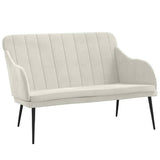 Bench Cream 110x76x80 cm Velvet 351472