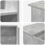 Reception Desk Concrete Grey 100x50x103.5 cm Engineered Wood 3324163
