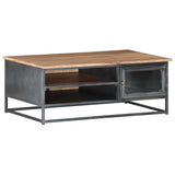 Coffee Table Grey 90x50x35 cm Solid Acacia Wood 323500
