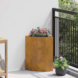 Corner Planter Rusty 30 x 30 x 50 cm Weathering steel 883681