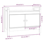 ZNTS Hall Bench White 80x40x60 cm Solid Wood Pine 821780