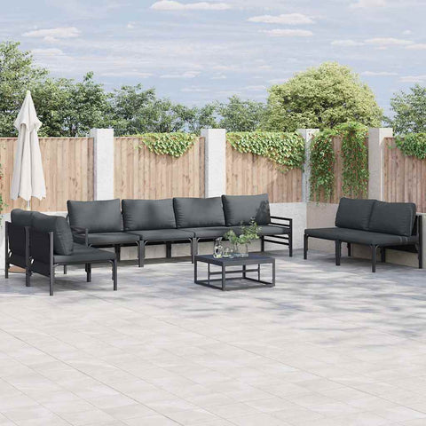 Garden Sofa Set Anthracite Steel 3378984