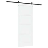 Sliding Door ORKDAL 86 x 211 cm Engineered Wood White and Black 3450270