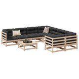 9 Piece Garden Sofa Set Solid Wood Pine 3299365