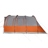 Family Tent Tunnel 7-Person Grey and Orange Waterproof 94627
