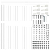 Garden Fence White 850 x 175 cm Powder-Coated Steel 3360158