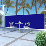 Patio Retractable Side Awning 160x500 cm Blue 317924