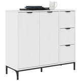 Sideboard High Gloss White 89.5 x 33 x 82 cm Engineered Wood 883458