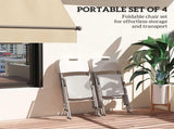 Set of Four Foldable Outdoor Chairs - White T3398P322102