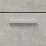 Bathroom Cabinet with Mirror Concrete Grey Engineered Wood 833887