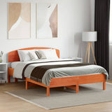 Bed Frame without Mattress Wax Brown 120x190 cm Small Double Solid Wood Pine 3207236