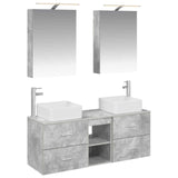 Bathroom Furniture Set 5 pcs Concrete Grey 3406754