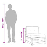 Garden Sofas Armless with Cushions 2 pcs Solid Wood Douglas 838091