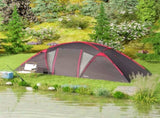 4-6 Man Family Camping Tent w/ 2 Bedrooms and a Living Room, Waterproof Tunnel Tent w/ Sewn In T3398P349063