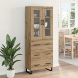 Highboard with Drawer 2 pcs Artisan Oak Engineered Wood 3415996