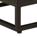 ZNTS Bedside Cabinet Black 40x30x50 cm Solid Wood Mango and Iron 371999