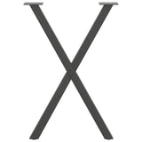 Dining Table Legs X-Shaped 2 pcs Anthracite 50x cm Steel 4012910