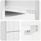 Wall-Mounted Bedside Cabinet with Drawer 2 pcs High Gloss White 898304