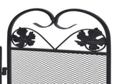 3-panel Fireplace Screen Iron Black 242005