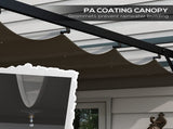 3 x 4m Retractable Pergola, Garden Gazebo Shelter with Aluminium Frame, for Grill, Patio, Deck, Dark T3398P322092