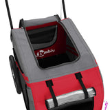 Pet Bike Trailer Red and Black Oxford Fabric and Iron 93887
