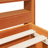 Bed Frame without Mattress Wax Brown 135x190 cm Solid Wood Pine 3307139