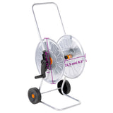 Hose Reel Cart for 60 m 1/2" Hose Steel 4005280
