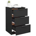 Bedside Cabinets 2 pcs Black 40x36x65 cm 811271
